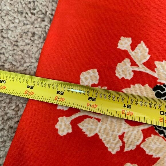 Vintage 1970s Red Maxi Dress Medium 70s Shift Floral - Picture 10 of 10